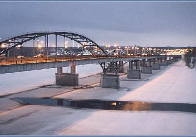 Бельский мост в Уфе перекроют из-за мороза