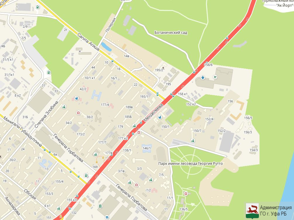 Четверть улицы Менделеева в Уфе будет перекрыта в связи с ремонтом