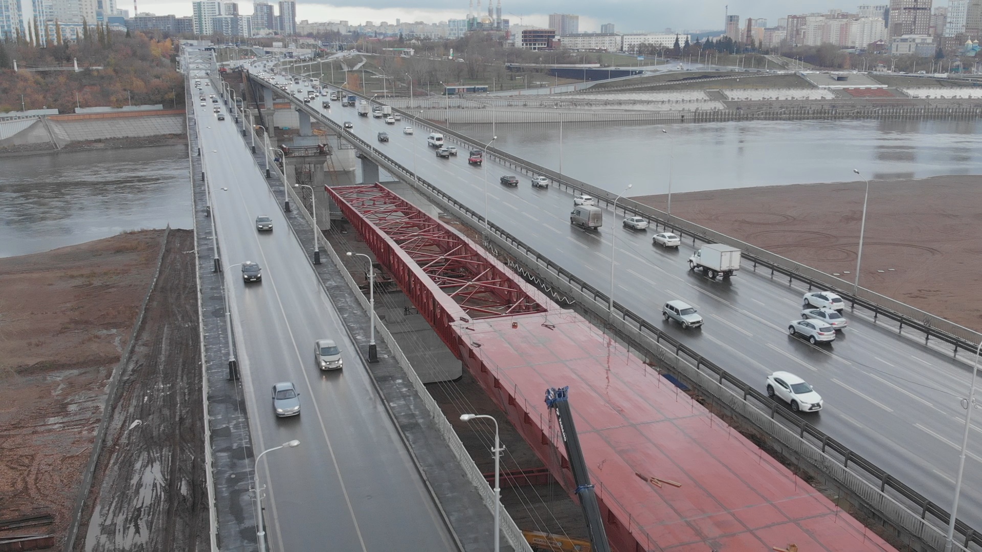 По новому мосту в Уфе планируется пустить одностороннее движение в три полосы