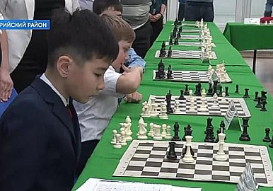 Гроссмейстер Сергей Карякин провел сеанс одновременной игры в селе Красноусольском