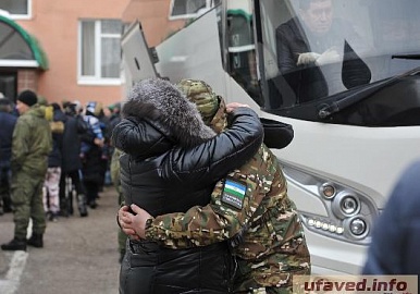 Мобилизованных из Башкирии вновь проводили в места боевых действий