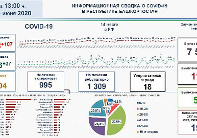 В Башкортостане - 3608 подтвержденных случаев коронавирусной инфекции