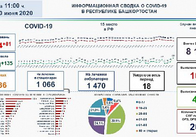 В Башкортостане 4194 подтвержденных случая коронавирусной инфекции